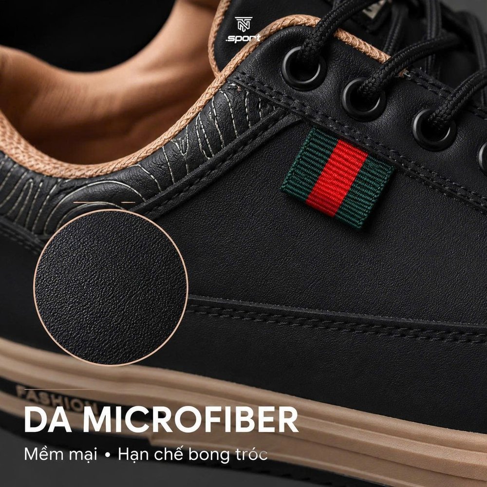 Da Microfiber vân mịn, hạn chế bong tróc